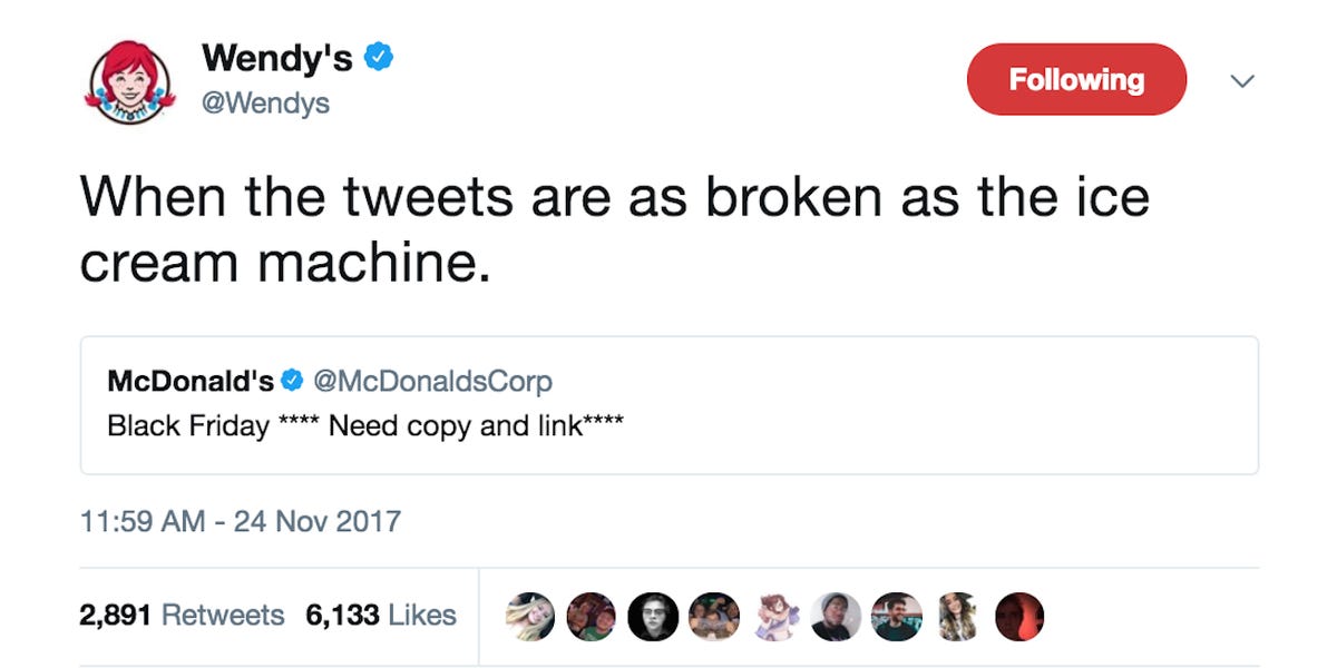 Wendys Twitter Account